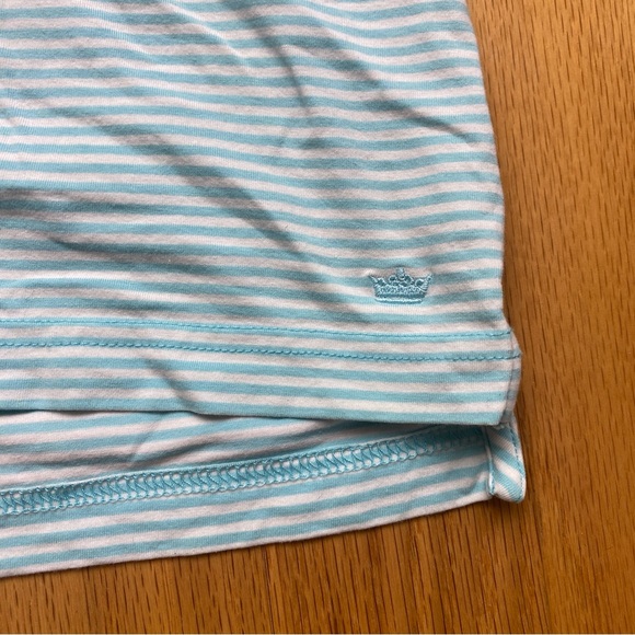 Peter Millar Men's XXL Striped Stretch Golf Polo Shirt Blue Seaside Wash - Picture 3 of 9